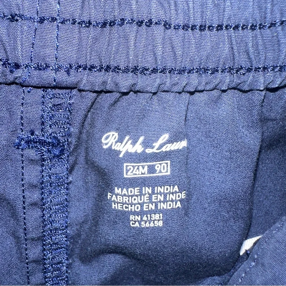 Ralph Lauren Navy Blue Cotton Shorts With Belt Size 24 Months